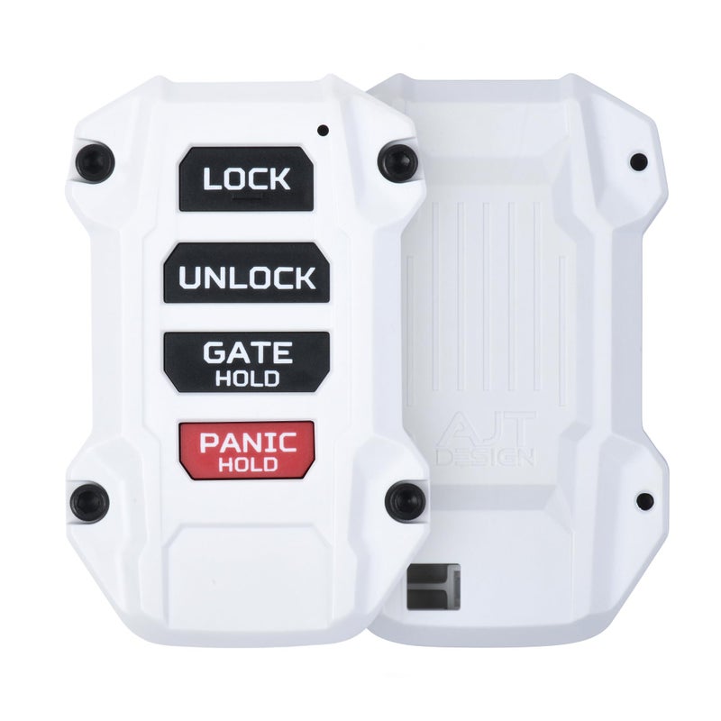 AJT DESIGN Replacement Key Fob Compatible with Toyota Tacoma (2024+), Tundra (2022+), 4Runner (2025+) & Sequoia (2023+) | Custom Made in USA | Injection Molded Rugged Case - White - Image 1