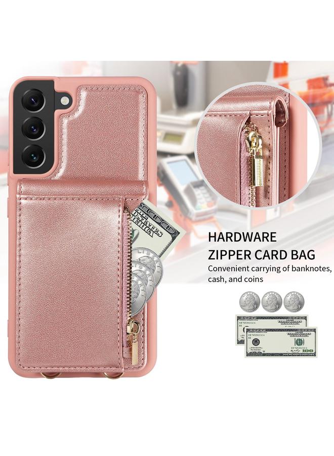 اس-توب جراب لهاتف Samsung Galaxy S22+ 5G، جراب هاتف جلدي مزود بحزام وسحاب - Image 3