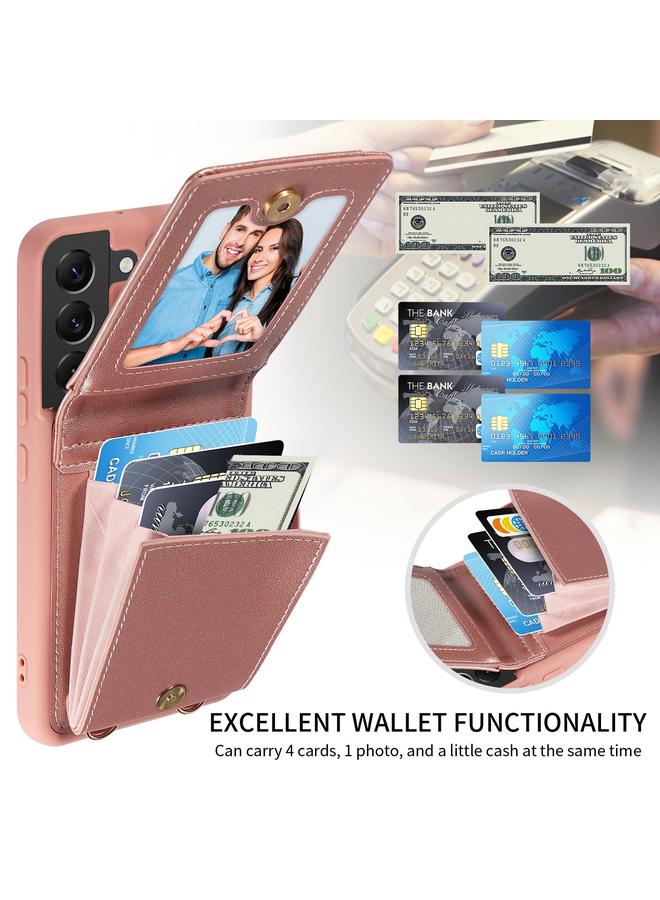 اس-توب جراب لهاتف Samsung Galaxy S22+ 5G، جراب هاتف جلدي مزود بحزام وسحاب - Image 2