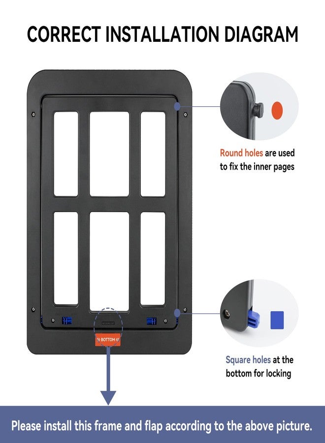NAMSAN Cat Screen Door, Flap Opening 8.3 x 10.3 inches, Doggie Door for Screen Door, Window Cat Door Magnetic Self-Closing, Cat Door for Sliding Door, Lockable, Black - Image 5