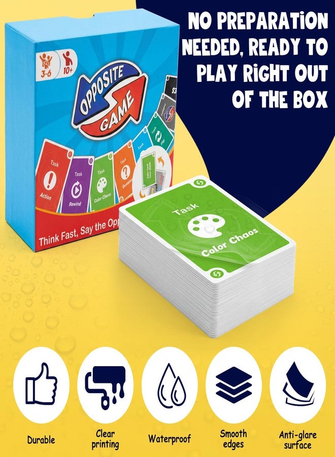 HugHush Opposite Game - Funny Family Card Game for Kids Ages 10+ & Parents,Fast-Paced Question and Answer Reaction Game,Engaging Brain Training Fun for 3-6 Players - Perfect for Parties - Image 5