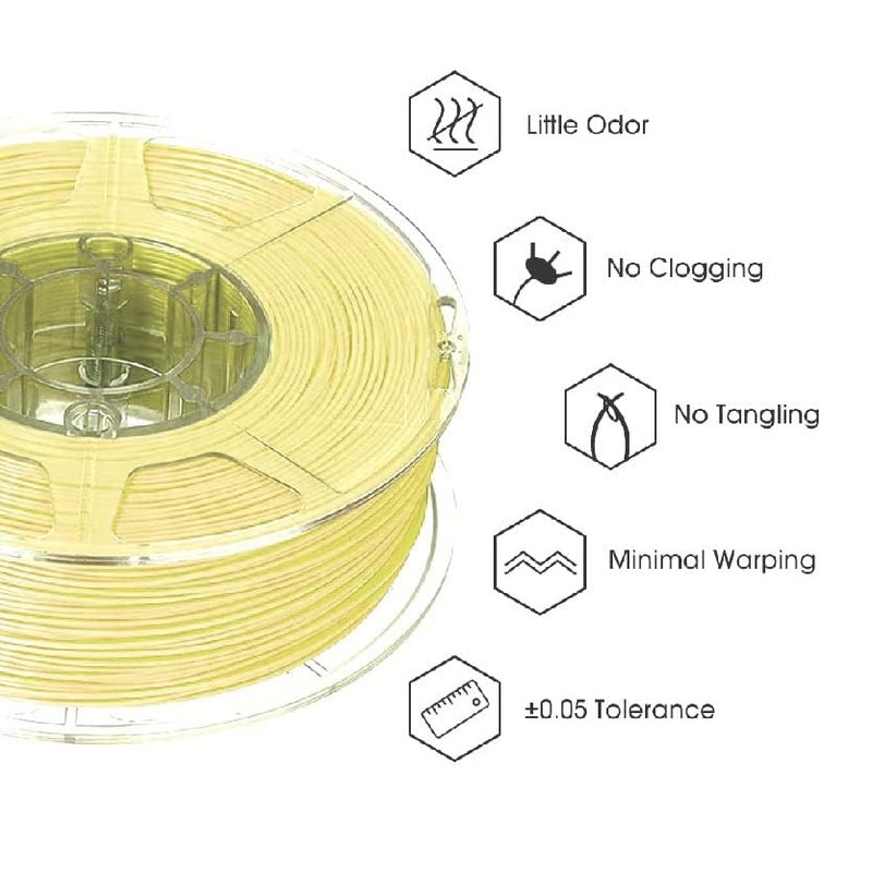 Protomont TECHNOLOGIES فيلا مونت 1.75 مم خيوط طباعة ثلاثية الأبعاد PLA بريميوم بلس متوافقة مع معظم طابعات FDM (العاجي) - Image 3