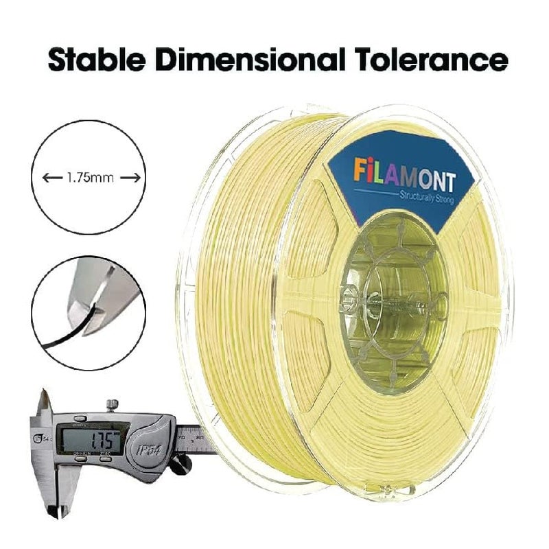 Protomont TECHNOLOGIES فيلا مونت 1.75 مم خيوط طباعة ثلاثية الأبعاد PLA بريميوم بلس متوافقة مع معظم طابعات FDM (العاجي) - Image 4