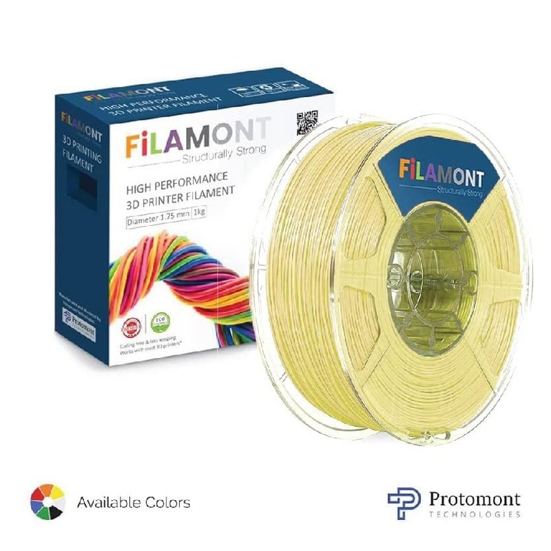 Protomont TECHNOLOGIES فيلا مونت 1.75 مم خيوط طباعة ثلاثية الأبعاد PLA بريميوم بلس متوافقة مع معظم طابعات FDM (العاجي) - Image 5