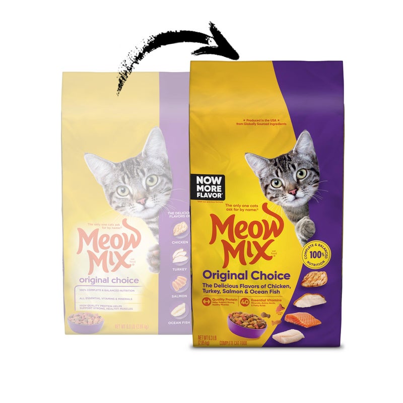 Meow Mix Original Choice Dry Cat Food, 6.3 Pound Bag - Image 2