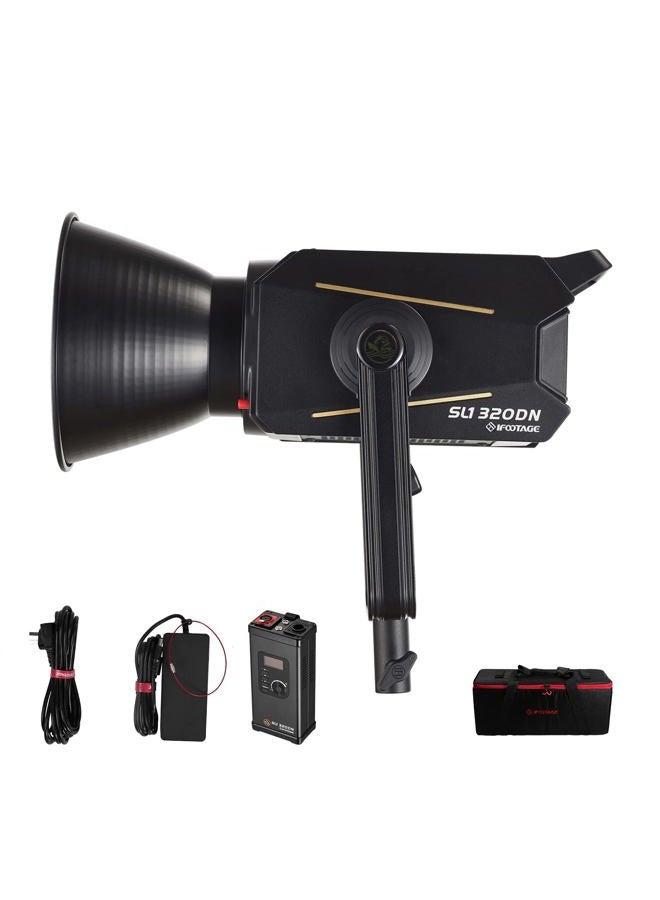 Ifootage ضوء LED COB بقوة 320 واط للاستوديو، مثل ضوء النهار، 8 تأثيرات إضاءة، CRI 98، TLCI 99، 56000 لوكس @1م، تحكم عبر تطبيق بلوتوث/زر، محول طاقة AC، TM-30 Rf97 Rg100 - Image 1