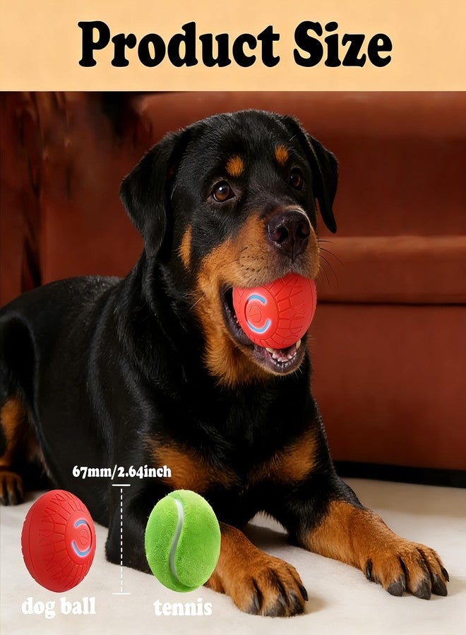 TEYYVN Interactive Dog Ball, Moving Dog Ball for Aggressive chewers,Self-Bouncing Vibrating & Auto-Rolling, Auto Stop Touch Start Jumping Ball Toy for Medium/Large Dogs (Orange) - Image 5