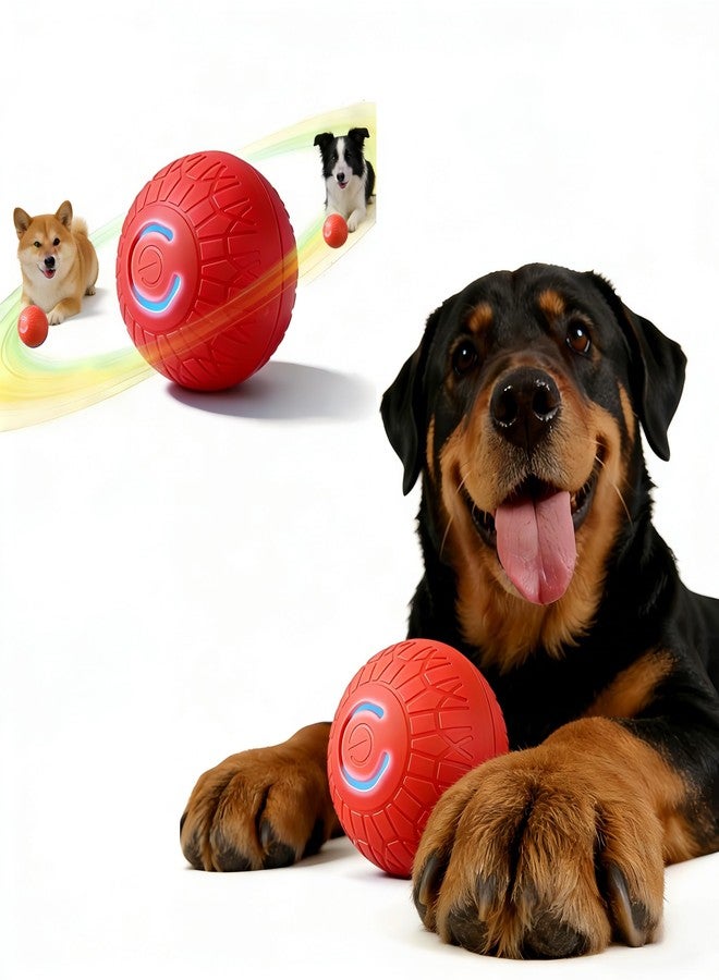 TEYYVN Interactive Dog Ball, Moving Dog Ball for Aggressive chewers,Self-Bouncing Vibrating & Auto-Rolling, Auto Stop Touch Start Jumping Ball Toy for Medium/Large Dogs (Orange) - Image 1