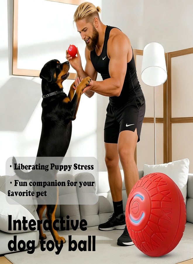 TEYYVN Interactive Dog Ball, Moving Dog Ball for Aggressive chewers,Self-Bouncing Vibrating & Auto-Rolling, Auto Stop Touch Start Jumping Ball Toy for Medium/Large Dogs (Orange) - Image 4