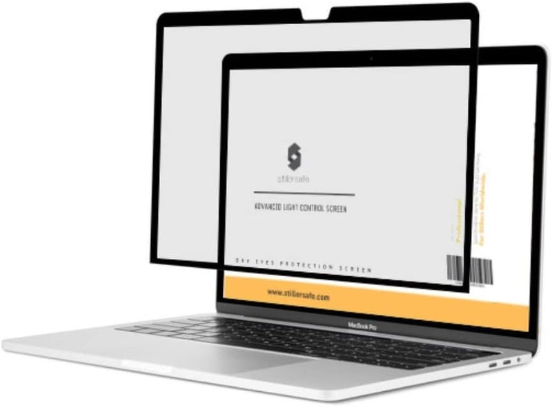 شاشة مضادة للانعكاس وسهلة التثبيت لجهاز MacBook Pro بحجم 13.3 بوصة ومعالج M2. لون رمادي فاتح، تقلل من إجهاد العينين تمامًا، تتميز بتقنية ALCS ولا تحتوي على ميزات خصوصية، نسخة مهنية. - Image 3
