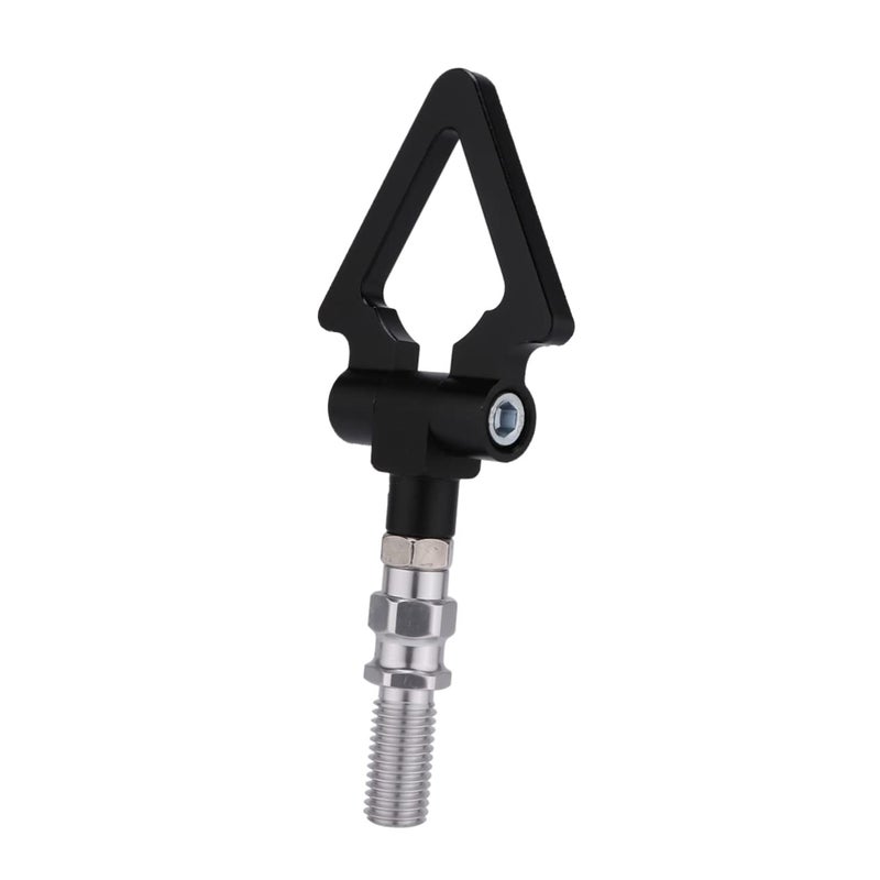 Black Front Towing Hook Aluminum Alloy Car Bumper Ring Vehicle Bracket - Image 2