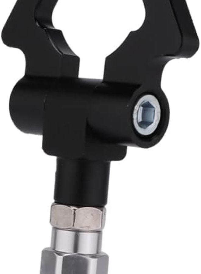 Black Front Towing Hook Aluminum Alloy Car Bumper Ring Vehicle Bracket - Image 1