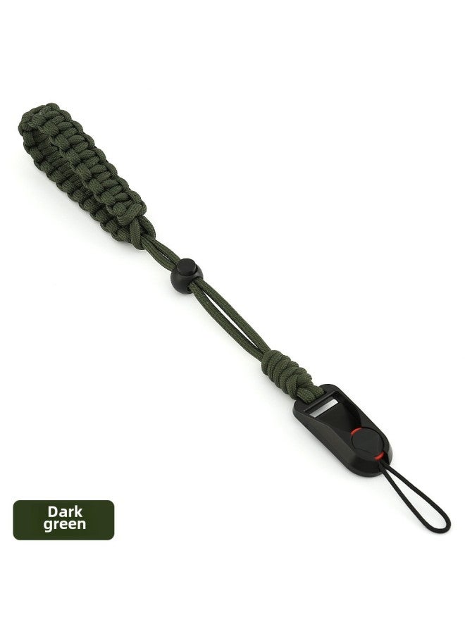 JN Geno Pure Hand Woven Camera Wrist Strap Adjustable Lanyard For Canon Sony Nikon Quick Release Hand Rope-Colour:Bj-06 Hand Rope Dark Green - Image 1