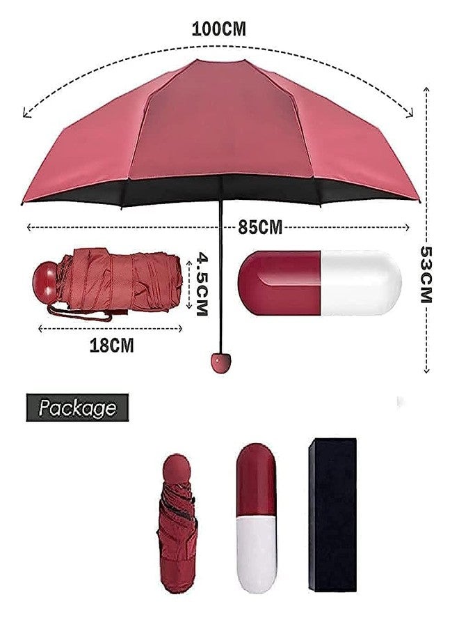 Lifera Capsule Umbrella [Portable | 3 Fold | Ultra Light Weight | Mini size - 8 inch approx. when closed | Capsule Cover | Multi color] (Color depends on availabity) - Image 4