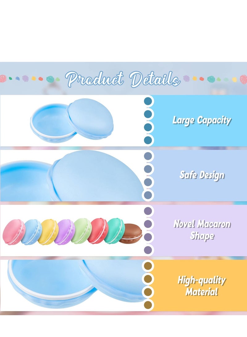 SOLARAE 8 PCS Giant Macaron Case, Macaron Pill Box, Colorful Macaron Jewelry Storage Box, Shape Storage Box Candy Pill Organizer Case Container for Earrings Necklaces Candy Decor, 8 Colors - Image 3
