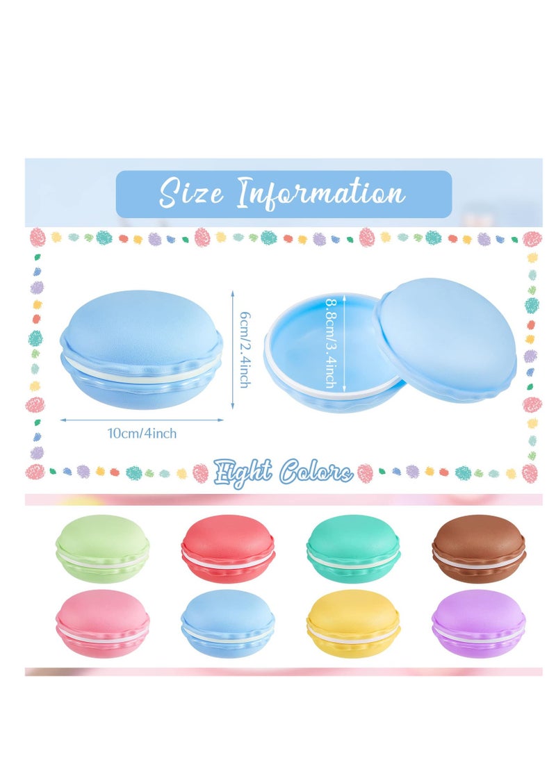 SOLARAE 8 PCS Giant Macaron Case, Macaron Pill Box, Colorful Macaron Jewelry Storage Box, Shape Storage Box Candy Pill Organizer Case Container for Earrings Necklaces Candy Decor, 8 Colors - Image 2