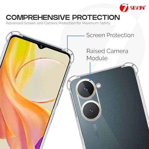 7-Seven 7SEVEN® Back Cover for VIVO Y18 | VIVO Y18E Transparent Mobile Back Case Shock Proof Design Camera Edges Protection Crystal Clear Phone Case Silicon Soft TPU and Flexible Bumper Phone Cover - Image 3