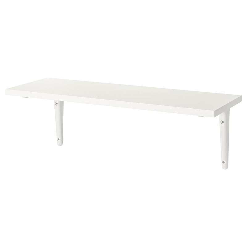 Baitique Wall Shelf with Brackets, White, 59x20 cm - Image 1