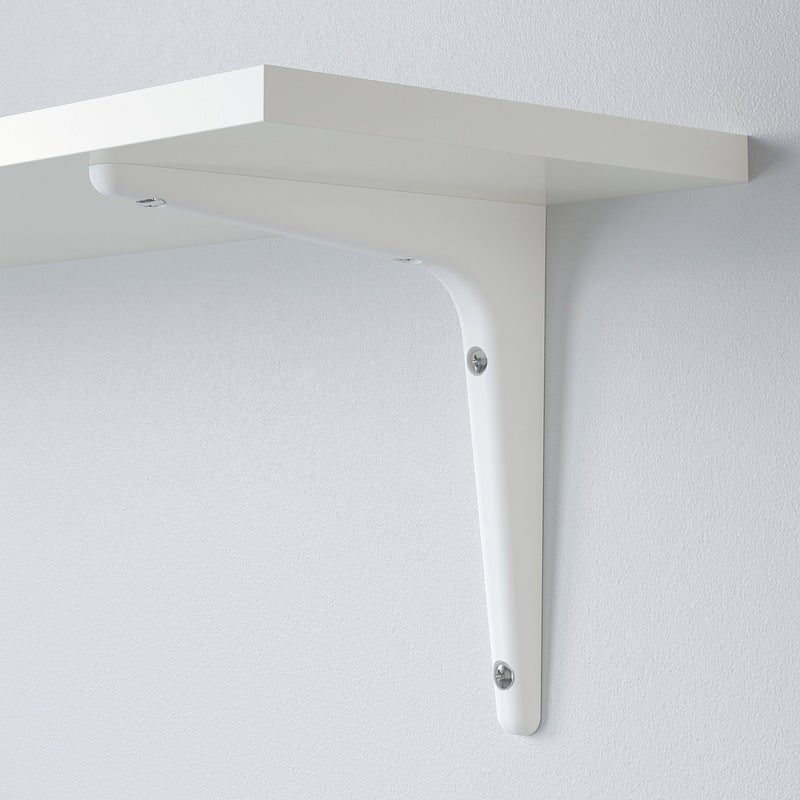 Baitique Wall Shelf with Brackets, White, 59x20 cm - Image 4