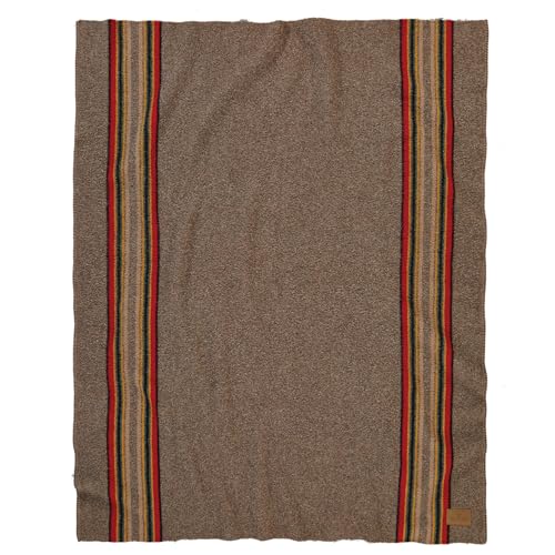 Pendleton Yakima Throw 54" x 66" - Wool Cotton, Soft and Durable Wool Throw for Home and Travel - Mineral Umber - Image 1