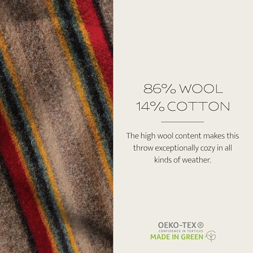 Pendleton Yakima Throw 54" x 66" - Wool Cotton, Soft and Durable Wool Throw for Home and Travel - Mineral Umber - Image 5