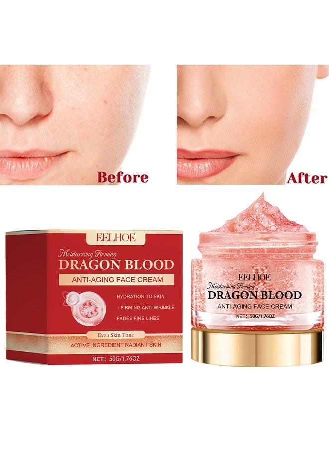 EELHOE Retinol Placenta Dragon Blood Cream, Dragons Blood Easy Cream, Dragons Blood Cream For Anti Wrinkle, Nourishing & Hydrating, Moisturizer Nourishing Rejuvenating Cream, Rejuvenate Skin, 50G - Image 1