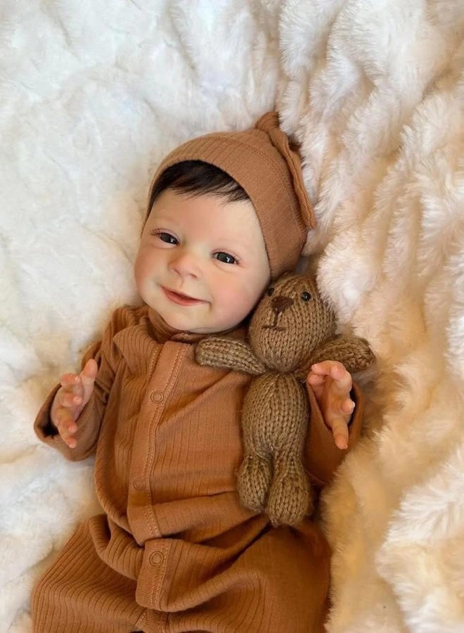 Zero Pam Realistic Reborn Baby Dolls 17 inch Silicone Dolls Soft Body Lifelike Preemie Babies Real Looking Newborn Baby Doll Life Size Dolls for Children with Feeding Accessories (Contemporary) - Image 2