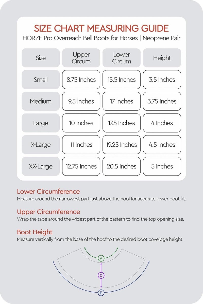 HORZE Pro Overreach Bell Boots for Horses | Neoprene Pair - Black - M - Image 3