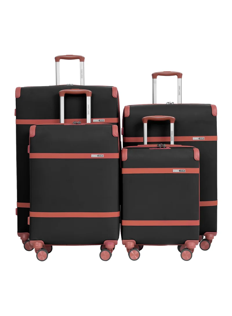 PARAJOHN Parajohn Urban Voyage PVC 4-Piece Luggage Set With 8 Spinner Wheels