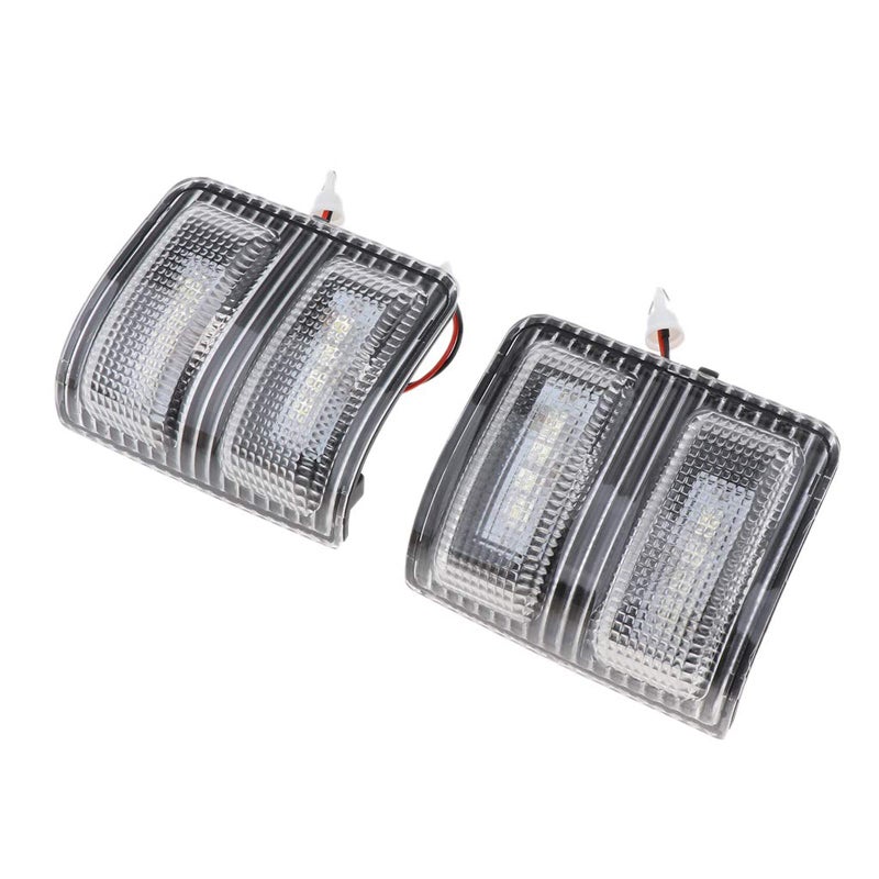 csslyzl Clear Lens White LED Side Mirror Marker Lights Compatible with 2008-2016 Ford F250 F350 F450 Super Duty Side Mirror LED Turn Signal Lights - Image 2