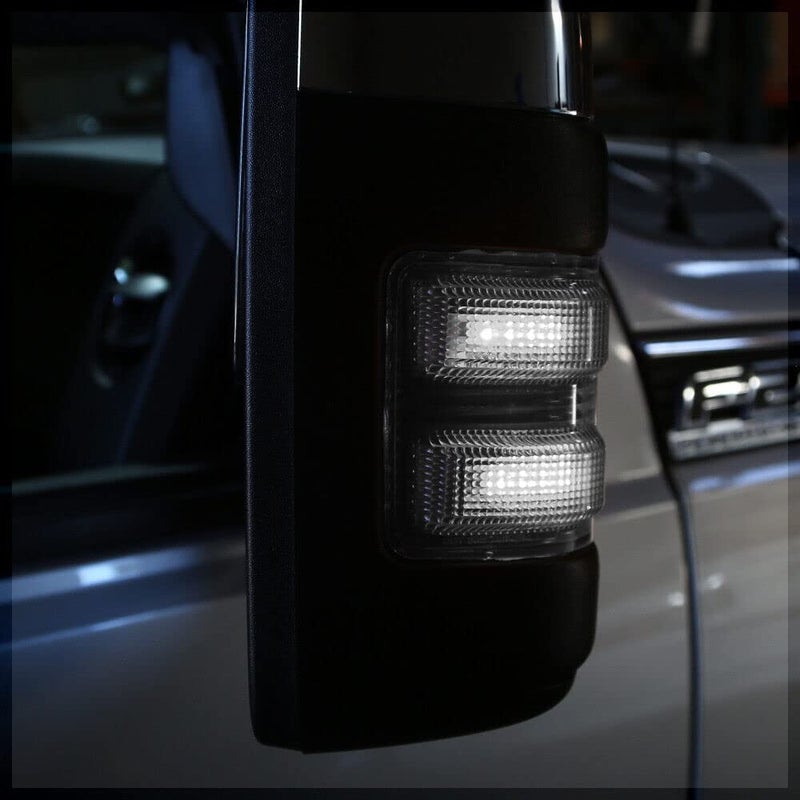 csslyzl Clear Lens White LED Side Mirror Marker Lights Compatible with 2008-2016 Ford F250 F350 F450 Super Duty Side Mirror LED Turn Signal Lights - Image 4