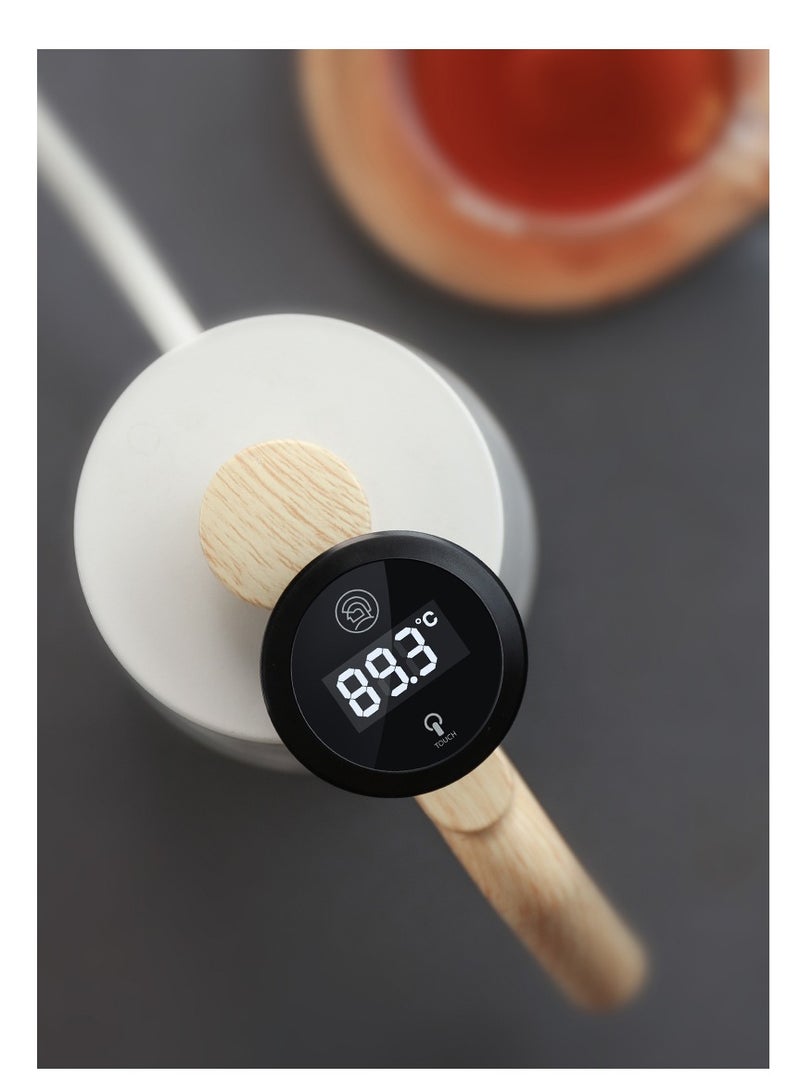 زيروهيرو مقياس حرارة القهوة الرقمي زيرو هيرو مع شاشة LCD، نطاق -20°C إلى 120°C، تحكم باللمس، مصنوع من مادة 304 SUS/ABS باللون الأسود - أفضل مقياس حرارة رقمي إلكتروني للمشروبات القهوة. - Image 2