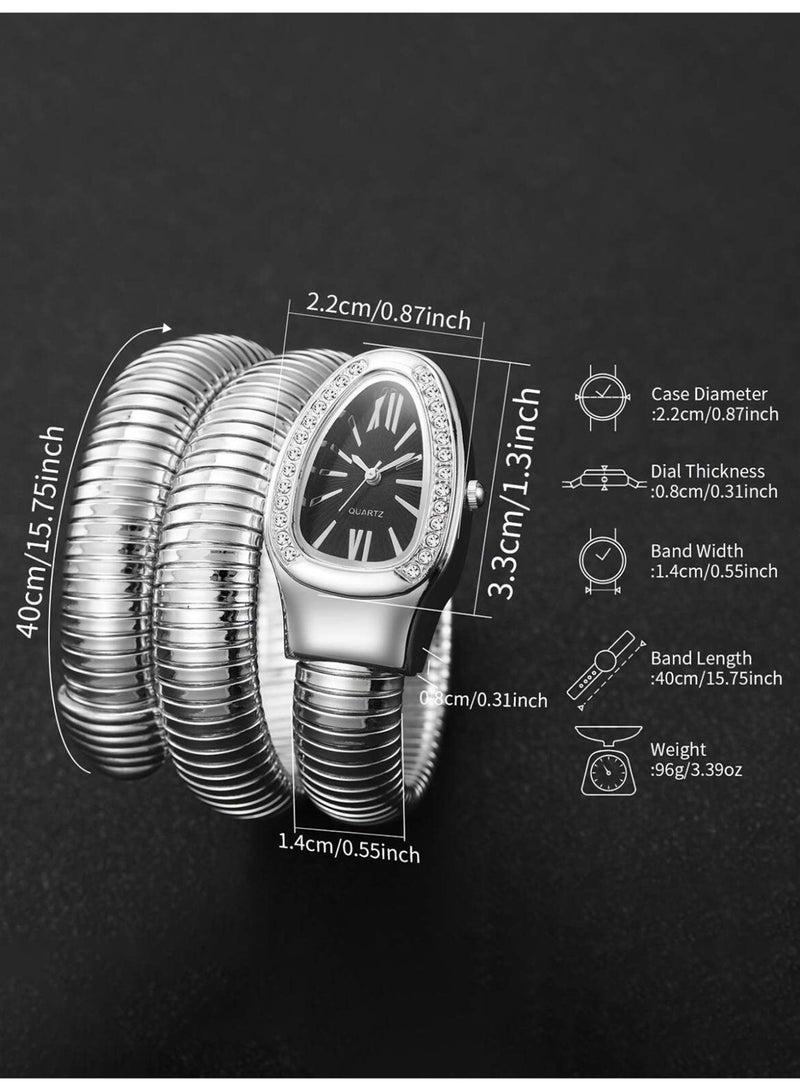 Luxury Gold Snake Watches Women Fashion Diamond Quartz WristWatch Clock Lady Hot Gift  ﻿ - Image 3