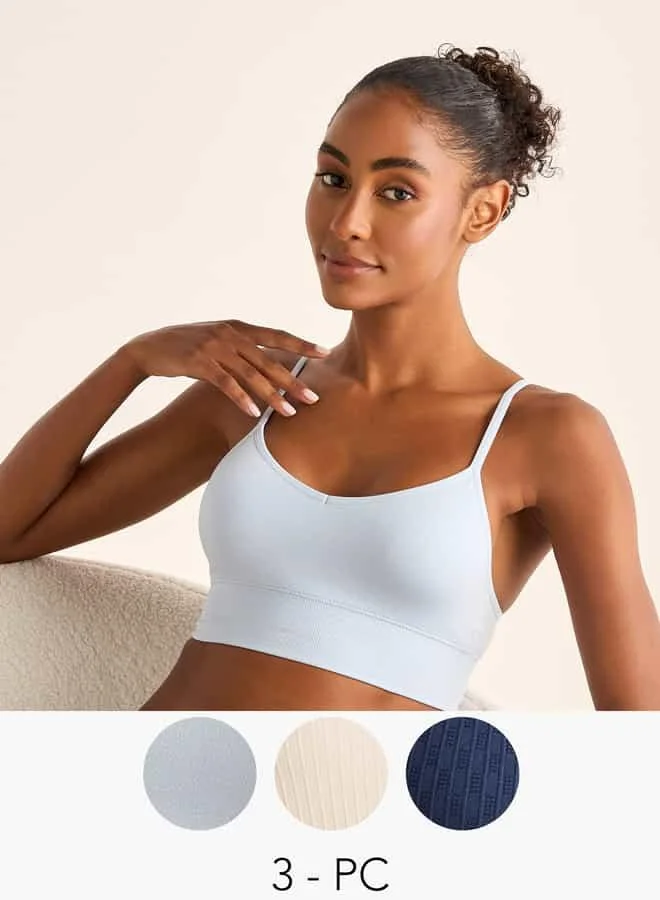 سبلاش فيڤ Set of 3 - Textured Sports Bra