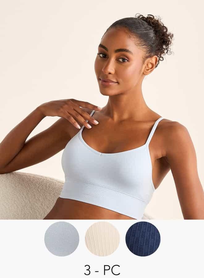 Splash FAV Set of 3 - Textured Sports Bra - Image 1