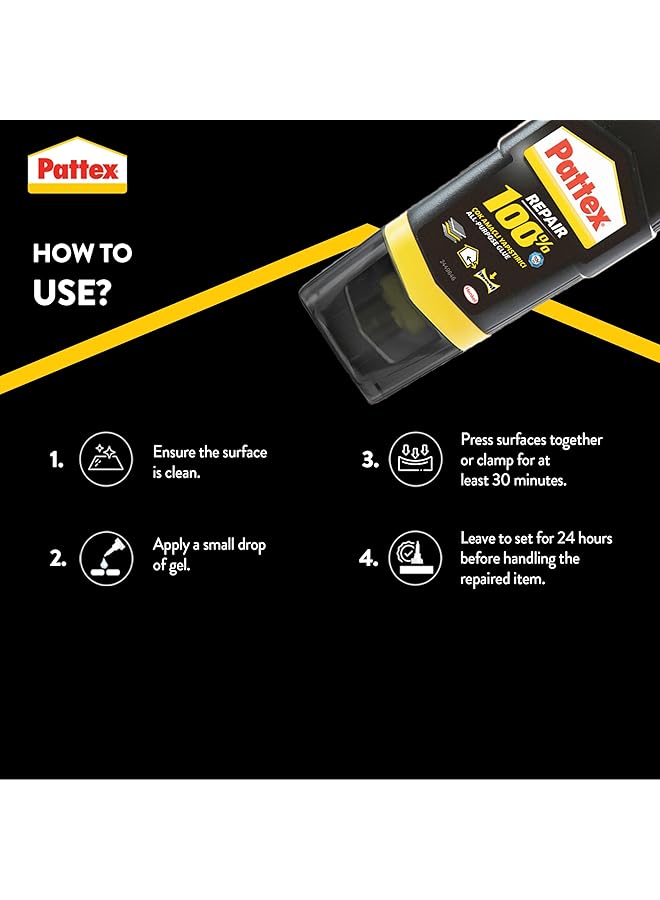 باتكس غراء إصلاح 100% متعدد الأغراض غراء قوي للعديد من مهام الترابط في المنزل وحوله غراء إصلاح لمختلف المواد 1X50G - Image 3