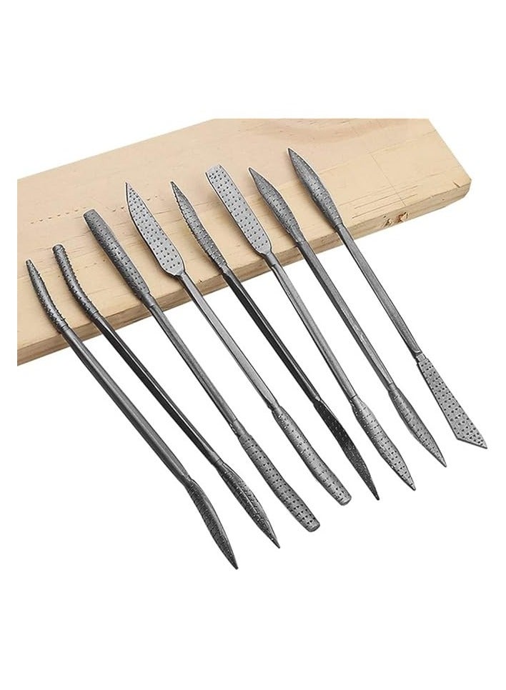 PROMASS 8-Piece Wood Rasp and Wood Files Set, Wood Carving Rasp Set, Double-Ended Wood Rasp Set, Special Shape Files for Woodworking, Perfect for Wood, Ceramics, Plastics, Metals, Etc  - Image 2