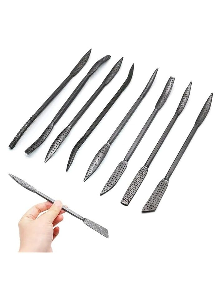 PROMASS 8-Piece Wood Rasp and Wood Files Set, Wood Carving Rasp Set, Double-Ended Wood Rasp Set, Special Shape Files for Woodworking, Perfect for Wood, Ceramics, Plastics, Metals, Etc  - Image 3