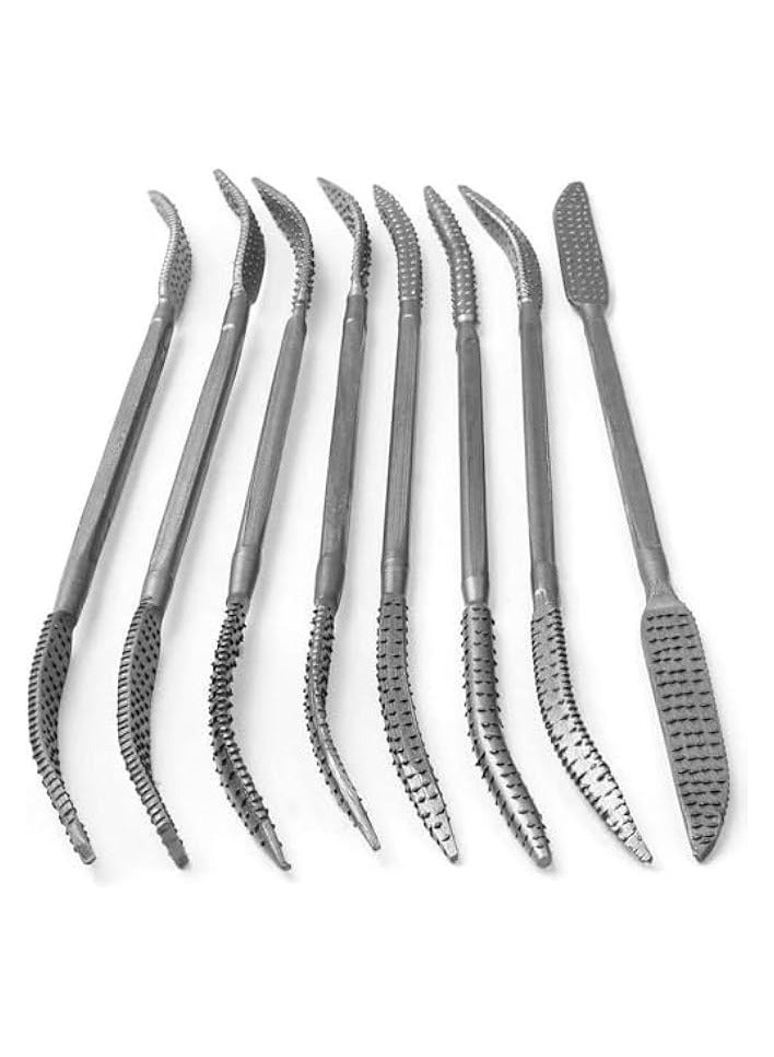 PROMASS 8-Piece Wood Rasp and Wood Files Set, Wood Carving Rasp Set, Double-Ended Wood Rasp Set, Special Shape Files for Woodworking, Perfect for Wood, Ceramics, Plastics, Metals, Etc  - Image 1