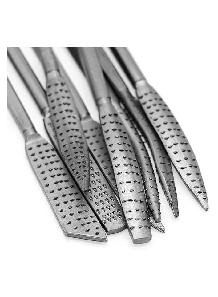 PROMASS 8-Piece Wood Rasp and Wood Files Set, Wood Carving Rasp Set, Double-Ended Wood Rasp Set, Special Shape Files for Woodworking, Perfect for Wood, Ceramics, Plastics, Metals, Etc  - Image 4