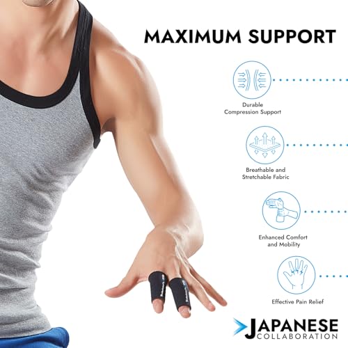 Gochamps Premium Finger Support Cushion Sleeves for Finger Joint & Knuckle Protection, Sports Use for Cricket, Gym, Volleyball, Badminton & Tennis, Breathable & Lightweight, Free Size - 4 Pcs - Image 3
