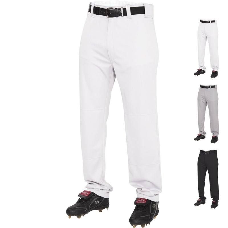 Rawlings | BP31SR Baseball Pants | Semi-Relaxed Fit | White | Adult Small