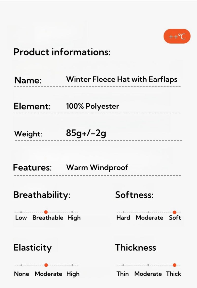 LLmoway Winter Beanie Hat with Ear Cover Soft Fleece Skull Cap for Men Women Cold Weather Snow Ski Cycling Warm Head Gear Black - Image 3