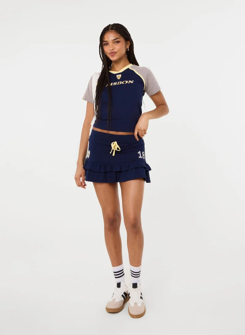 Pink Vanilla Lisbon Ruffle Skirt