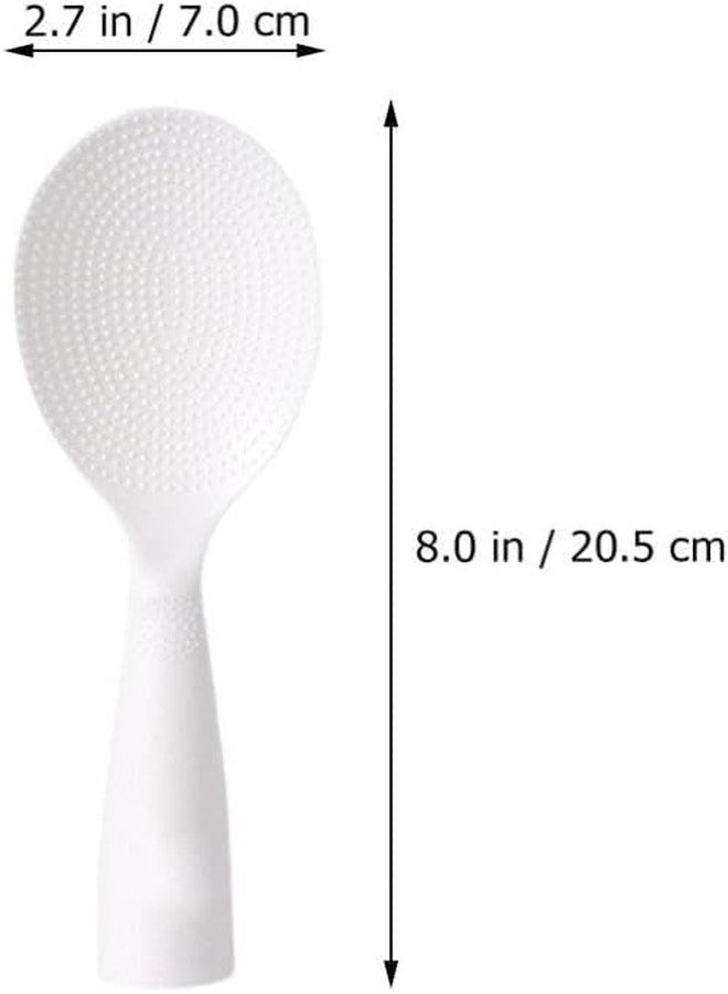 Sakar Non Stick Rice Serving Spoon & Cooking Spoon | Standing Rice Spoon for Kitchen | Paddle Spoon Rice Spatula Scooper (Pack of 2) (White Color) - Image 4