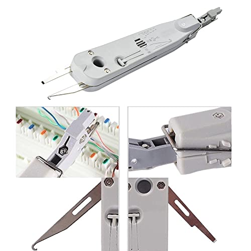 XIKKART Punch Tool Crimping tool Krone Tool Impact Punchdown Tool IO insertion Tool Ratchet Type for 110 krone type Amp Modules Telephone Krone Tool Kronning Telephone Wire Junction Box (Pack OF 1) - Image 5