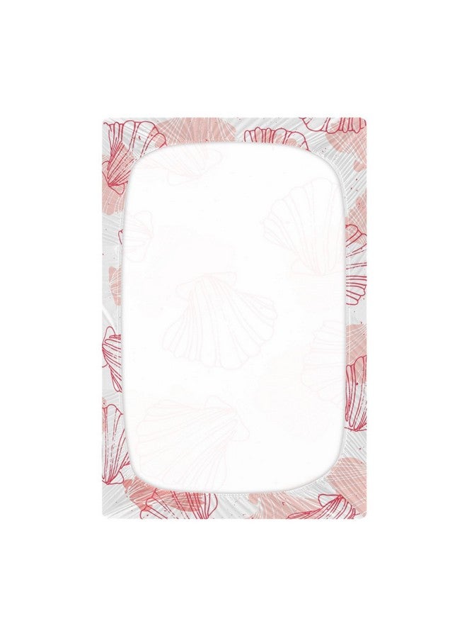 Kigai Coral Seashell Crib Sheets - Stretchy Fitted Crib Sheets for Boys Girls, Unisex Cozy Baby Crib Sheet 28 x 52 x 9 Inches - Image 2