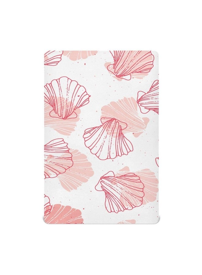 Kigai Coral Seashell Crib Sheets - Stretchy Fitted Crib Sheets for Boys Girls, Unisex Cozy Baby Crib Sheet 28 x 52 x 9 Inches - Image 1
