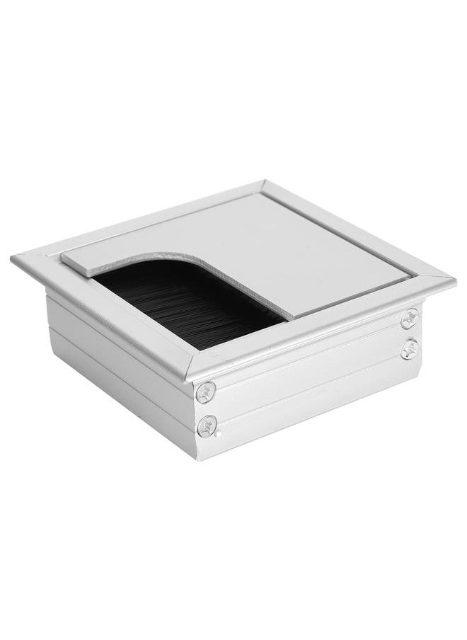 Thoraya Aluminium Alloy Desk Grommet Table Wire Organizer with Hairbrush for Home and Office  - Image 5