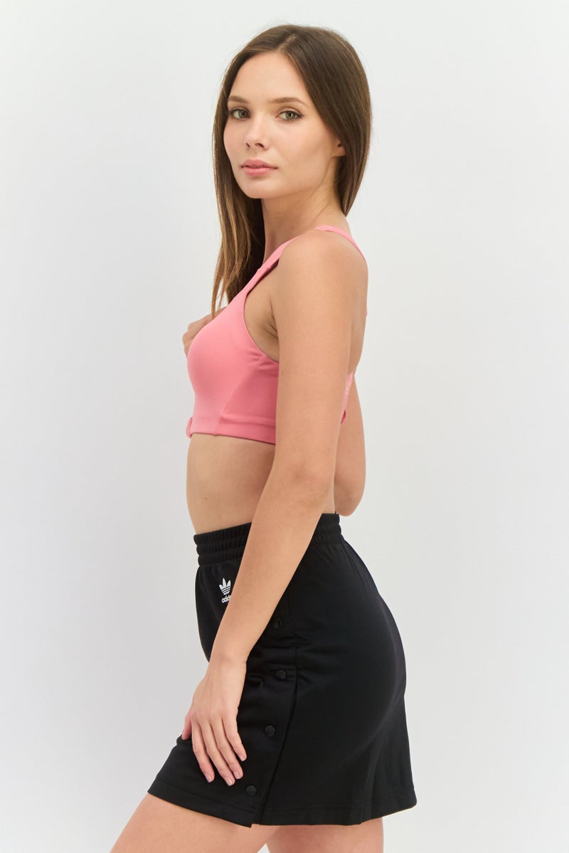 Adidas Women Zip Up Closure Padded Sports Bra, Rose Pink - Image 2